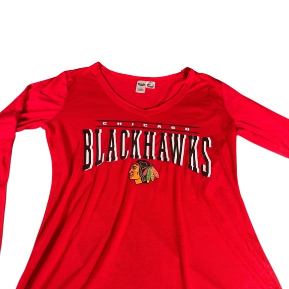 CONCEPTS SPORTS CHICAGO BLACKHAWKS NHL LONG SLEEVE TEE T SHIRT Women's Sz Large - Picture 2 of 8